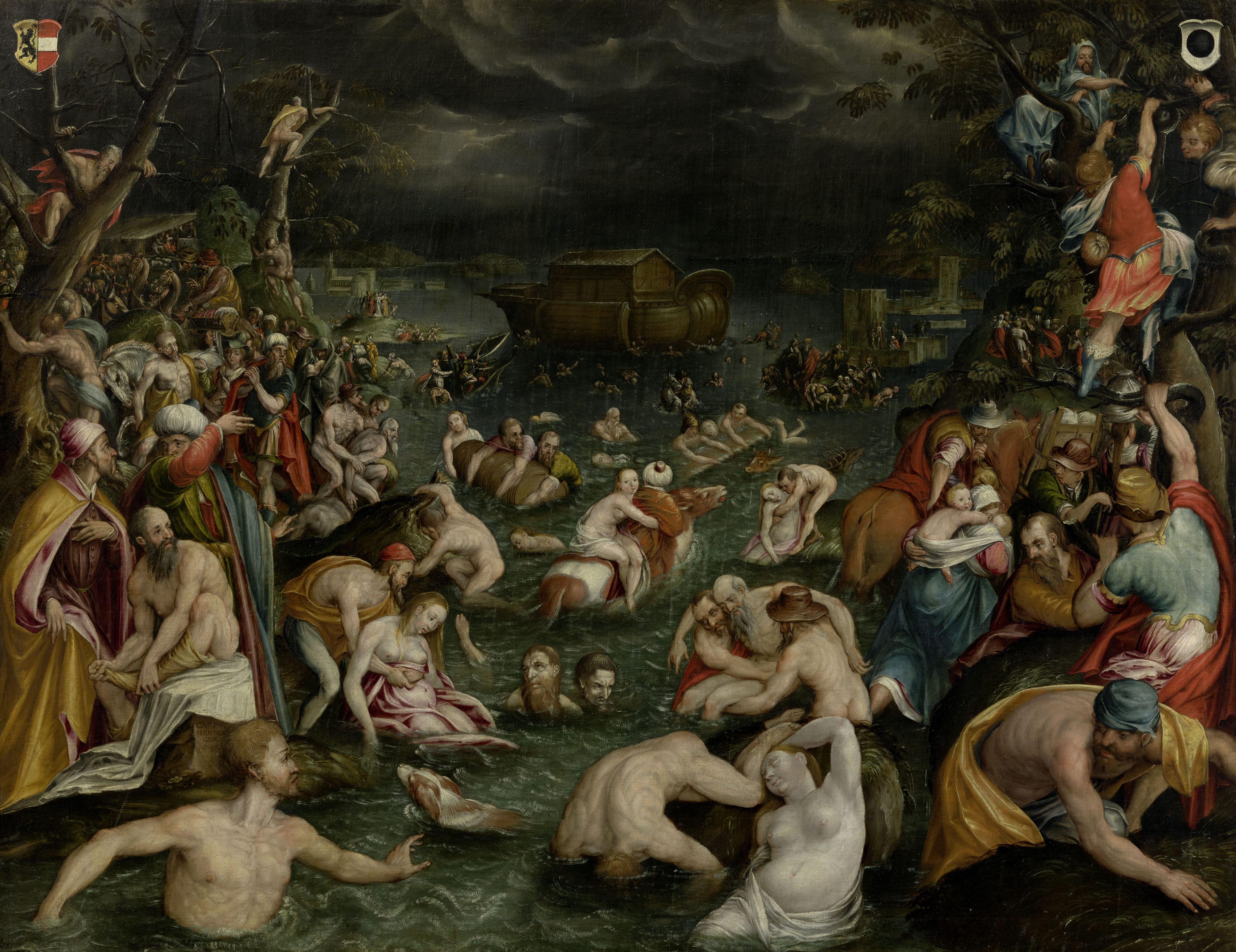 The Flood painting illustrating water dynamics