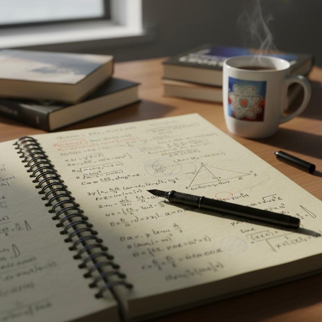 Chalkboard with equations