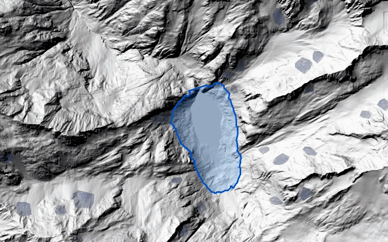 Animated surface displacement from an AVAC4QGIS reservoir-wave simulation